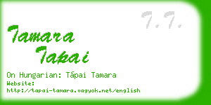 tamara tapai business card